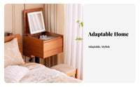 transformable Makeup Desk Space-Saving Vanity Table Tri-Function Design for Teenagers