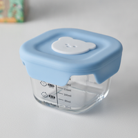 Baby Food Storage Container, 240ml High Borosilicate Glass Bowl, Freezer Safe, Microwaveable, Food Grade
