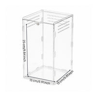 Clear Acrylic Terrarium Transparent Reptile Enclosure Secure Enclosure Compact for Pet Display