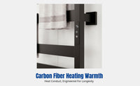 Electric Heated Towel Rack, Smart Carbon Fiber Heating, Stainless Steel Bathroom Shelf, Modern Design, Heating & Drying,