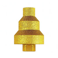 Tapered Tile and Stone Hole Opener Textured Stepped Hole Opener Abrasive Diamond Step Drill Bit Gold Colored