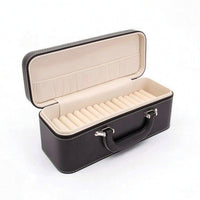 Bracelet Case with Handle Hard Shell Jewelry Organizer Box with Handle Zippered