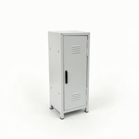 Desktop Storage Cabinet Metal Mini Locker Cabinet with Single Door Compact Narrow for Office, Vanity