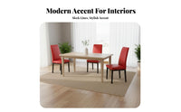Modern Design Upholstered High-Back Dining Chair Comfortable Household Furniture Sturdy Construction Easy to Clean for Restaurant Owners, Interior Decorators, Kitchen, Coffee Shop, Living Room, Home Office