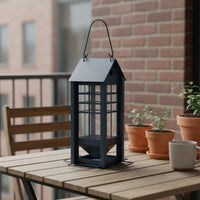 Steel Feeder House Shaped Bird Feeder Decorative Hanging Bird Feeding Station Weatherproof Garden Decor for Backyard