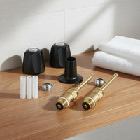 Three Handle Faucet Rebuild Kit Easy to Install Faucet Rebuild Trim Set Reliable Performance Washroom Hardware for Repair