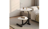 Two-levelTier Side Table Space-Saving Two-Tier End Table Compact Nightstand for Living Room, Bedroom