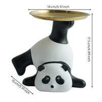 Panda Ornament with Tray Cute Panda Tray Practical for Desk