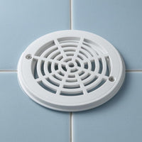 ABS Plastic Pool Main Drain Cover Grille-Style Main Drain Outlet Screw-Secured Smooth Molded Finish