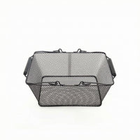 Metal Mesh Storage Basket Black Grip Sleeves Metal Wire Basket Home Organization Label Plate Open Top