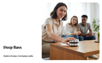 Wireless Stereo Pairing Stereo Pairing Bone Conduction Speaker Suction Base Vibration Audio Puck Portable Surface Transducer Bluetooth 5.1 Connectivity for Music Lovers, Tech Enthusiasts, Travelers, Office, Travel, Outdoor, Dorm Room