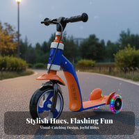 2-in-1 Transformable Three-Wheeler Flashing Tires Transformable Three-Wheeler Stable 3-Wheel Design Push Scooter for Toddlers, Preschoolers, Outdoor