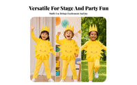 Soft Material Sun Costume Outfit Long-Sleeve Sun-Themed Costume Bright Colors Dress-up Clothing Fun Design for Children, Cosplay