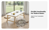 New Chinese type Foldable Bay opening Desk Space-Saving Foldable Chabudai Table Portable Tea Stand Multi-Purpose for Apartment Dwellers, Homeowners, Meditators, Small Spaces, Living Room, Bedroom