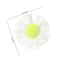 Waterproof 3D Ball Car Sticker Weather-Resistant Tennis Ball Car Sticker Sun-Proof Cracked Glass Effect Decal Self-Adhesive