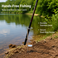 Beach Fishing Rod Holder Portable Seawater Heavy Duty Ground Insert Pointed Tip