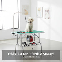 Dog Grooming Table Space Saving Folding Pet Grooming Table Easy to Hygienic Pet Bathing Station for Professional Groomers, Home Use