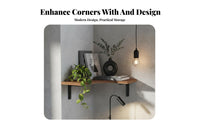 Space-Saving surfacemounted Corner Shelf Easy to Install Household Storage adaptable Display Stand Minimalist Design for Homeowners, Decor aficionados, Students, Living Room, Bedroom, Bathroom, Kitchen