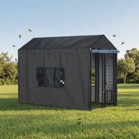 Outdoor Dog Kennel Cover with Openings Windproof Dog Kennel Cover with Openings Transparent Tarpaulin for Backyard