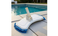 Blue Bristles Brush-Lined Pool Vacuum Head Thickened Plastic Pool Vacuum Head with Side Brushes