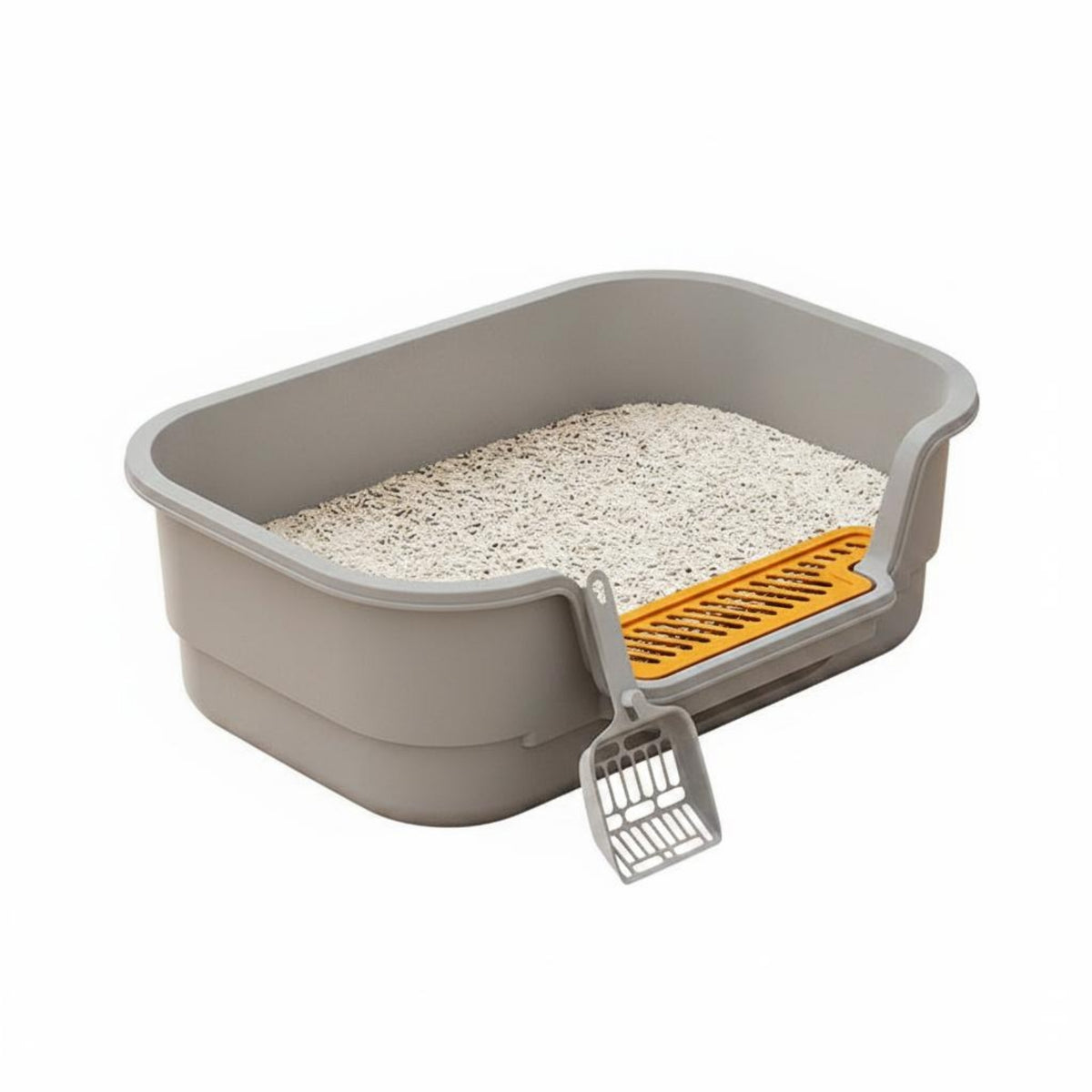 Semi-Enclosed Litter Box Perforated uncoveredTop Litter Box Easy to Clean