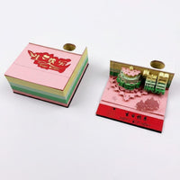 Desktop Ornament 3D Memo Pad Creative Gift 3D Art Notepad Collectible for Students, Professionals, Gifting, Study Room, Home