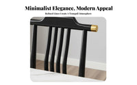 Modern Chinese Design Wooden Yoke-Back Side Chair Comfortable Backrest Upholstered Wooden Side Chair Sturdy Frame Household Furniture High Load Capacity for Restaurant Owners, Hotel Managers, Homeowners, Dining Room, Home, Kitchen