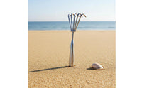 Clam Digging Rake Multi-Functional Beach Foraging Hand Tool Heavy Duty Stainless Steel Seafood Claw for Beachcombers, Outdoor