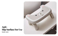 Anti-Slip Folding Toilet Footrest Heavy Duty Foldable Cartoon Squatting Stool Stable Structure Bathroom Accessory Portable for Children Women, Seniors, Home, Potty Training, Travel
