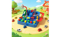 With Ramp Multi-Level Car Playset Interactive Toy Car Track Set Bright Colors Road Track Playset Plastic for Children