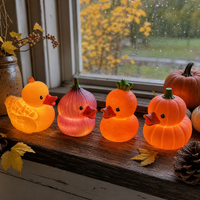 Novelty Luminous Duck Resin Ornament for Festive Decor