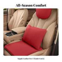Non-Slip Vehicle Seat Mat Year-Round Perforated Seat Pad Universal Fit Automotive Accessory for Passengers, Office Workers, Car, Long Drives, Home