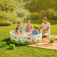 Easy to Store Children's Pool with Drain Hose Portable Foldable Pool Compact Non-Slip for Toddlers, Garden
