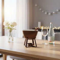 Birthday Gift Ceramic Fondue Pot Cozy Time Cheese Fondue Appliance for Party