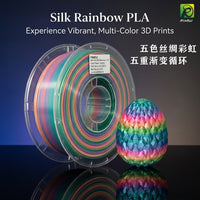 PLA Material 3D Printer Filament Silk Gradient, Consumables Rainbow for FDM, 1.75mm 1kg Spool