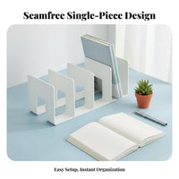 Transparent Look L-Shaped Bookend Space Saving Desktop Stand Minimalist Design Shelf Partition Non-Slip Base for Students, Book Lovers, Office Workers, Desk, Study Room, shelf unit, Library