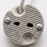 Ceramic Lamp for Home Lighting, MR16 15cm Ceramic Lamp Holder with Individual Wires, 85-220A Rated Current for DIY Lighting