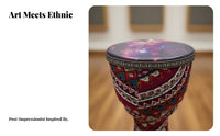 Djembe Drum Tuning Percussion Instrument Portable for Beginners, Musicians, in-Person Performances, Street Performance, Home Decoration