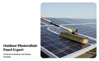 Soft Bristles Photovoltaic Panel Washing Tool Non-Slip Grip Solar Panel Cleaning Brush Lightweight Aluminum Telescopic Wash Brush Easy Installation for Professional Cleaners, Maintenance Personnel, Business Owners, Rooftops, House Siding