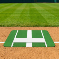 Baseball Hitting Mat Featuring Plate Markings Markings 5mm Batting Mat with Home Plates Outdoor for Softball Athletes, Backyard
