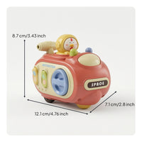 Toy Motorcycle with Whistle Cartoon Press and Go Toy Batterybattery-Less Interactive for Toddlers, Playroom, Daycare