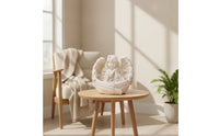 Angel Figurine Cream-White Cherub Figurine Angel Statue Serene Decor Resin for Collectors, Mantel, Bookshelf