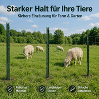10 Pieces Y-Shaped Fence Posts, Dark Green Thickened Pasture Fence Posts Made of Steel, Galvanized Metal Posts for Chicken Coop and Vegetable Garden