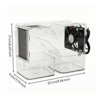 Bird Grain Husk Blower Machine USB Powered Bird Seed Cleaner with Blower Fan Seed Separator with Collection Bins Acrylic