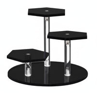 Transparent Acrylic Display Stand Clear Tiered Display Stand Multi Purpose Acrylic Riser Stacked for Shelf, Room Decor, Desk