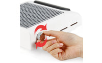 Adjustable Speed Nail Dust Collector Reusable Filter Manicure Dust Suction Machine Comfortable Hand Rest for Manicurists, Home Use