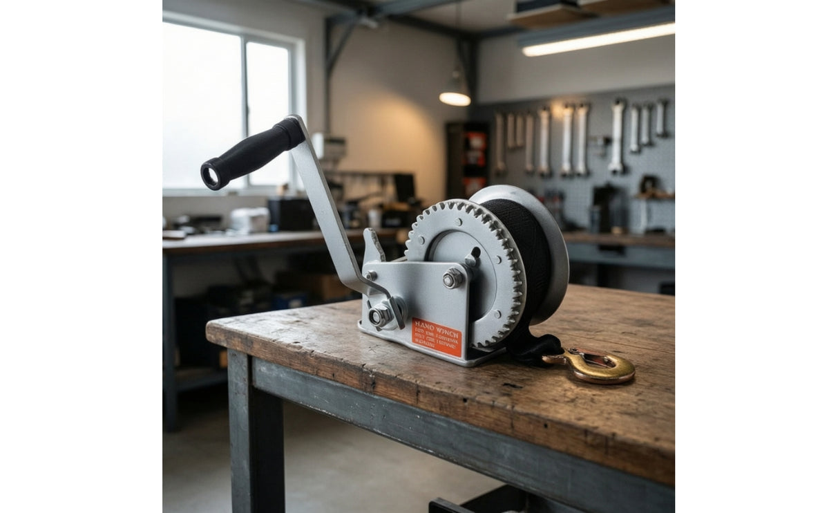 Hand Crank Winch with Hook Heavy Duty Manual Trailer Winch with Steel Cable for Offnon-Paved Extraction