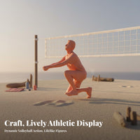 5 Pieces 1:64 Beach Netball Figures Various Poses 1:64 Scale Miniature Scene People Miniature People Set Highly Detailed