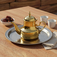 Ornate Design Arabic Coffee Pot Easy Pour Spout Arabic Teapot Heat-Resistant for Dining Table