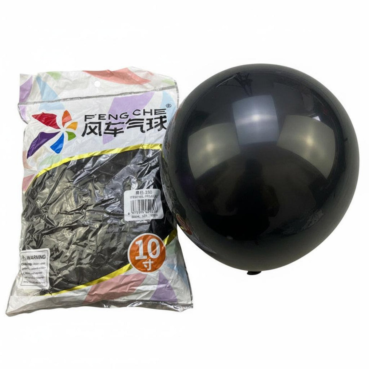 Pinwheel-Shaped Balloon Tangerine-Hued and Black Color Scheme Inflatable Decoration Halloween Themed Attention-Grabbing-Catching
